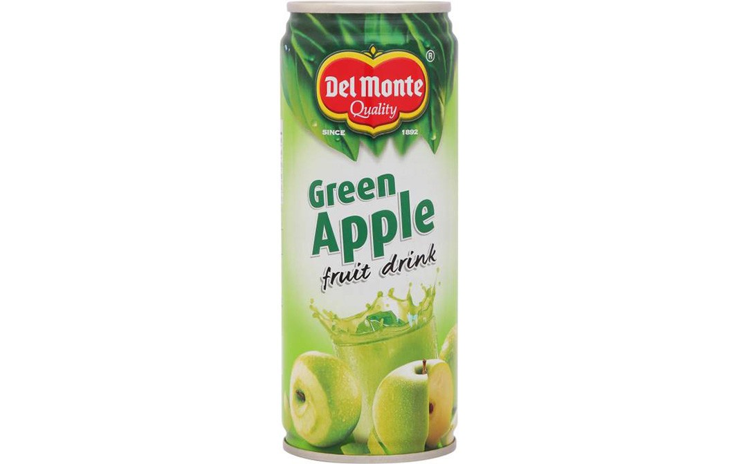 Del Monte Green Apple Fruit Drink   Tin  240 millilitre